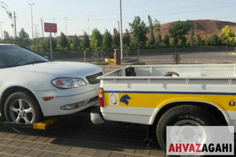 یدک کش جرثقیل چرخگیر امداد خودرو اهوازی